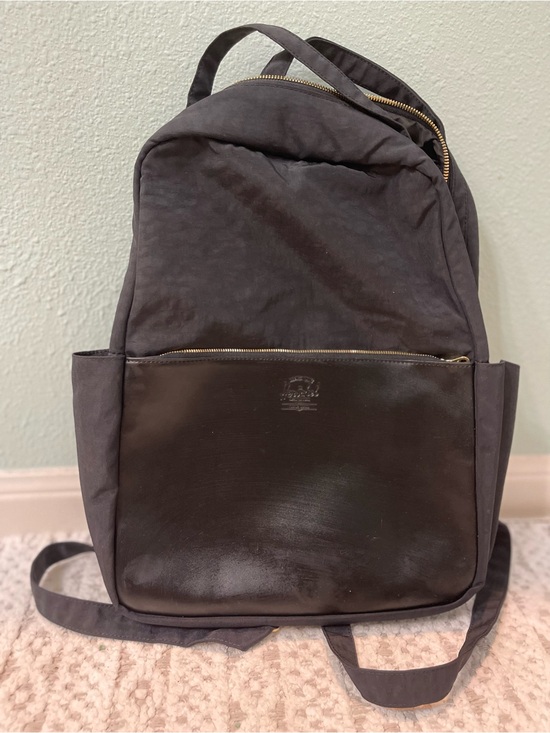 Herschel Supply Company Handbags - Herschel Supply Company Black Backpack with Leather Front Pocket